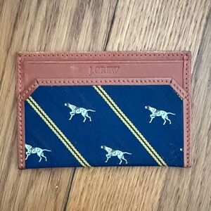 J.Crew Tan and Navy Card Holder
